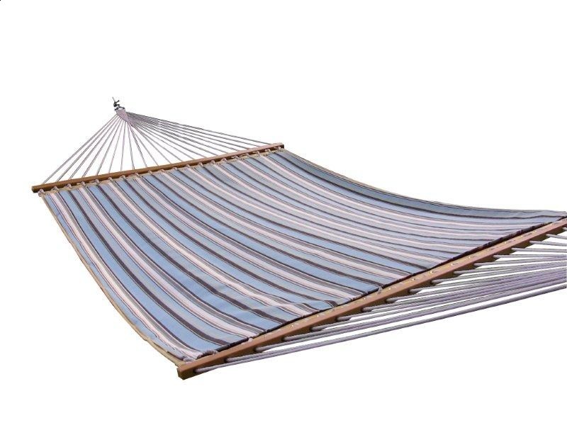 Pikowany hamak Sunbrella z drążkiem dwuosobowy