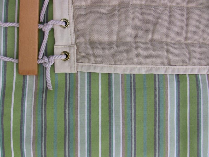 Pikowany hamak Sunbrella z drążkiem dwuosobowy