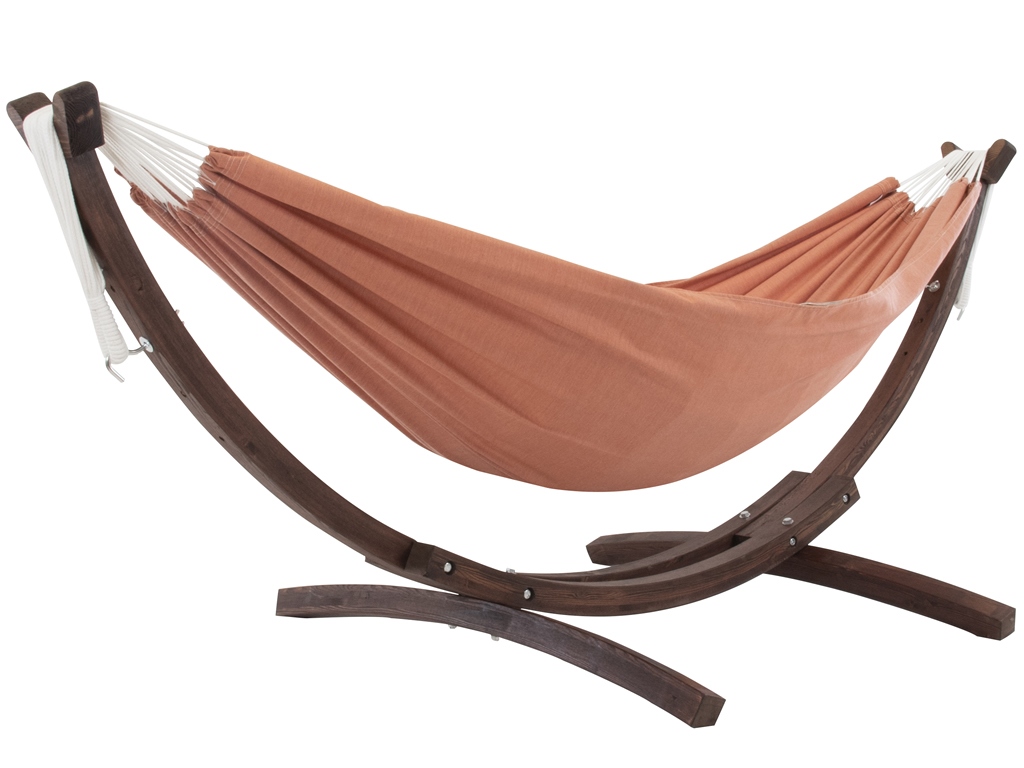 Hamak dwuosobowy Sunbrella + drewniany stojak