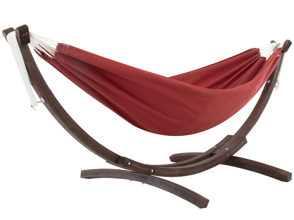 Hamak dwuosobowy Sunbrella + drewniany stojak