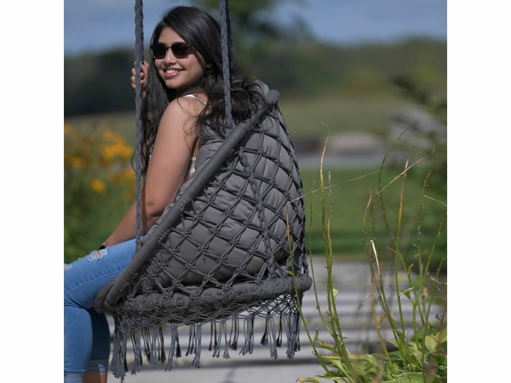 Wiszący fotel Deluxe Macrame