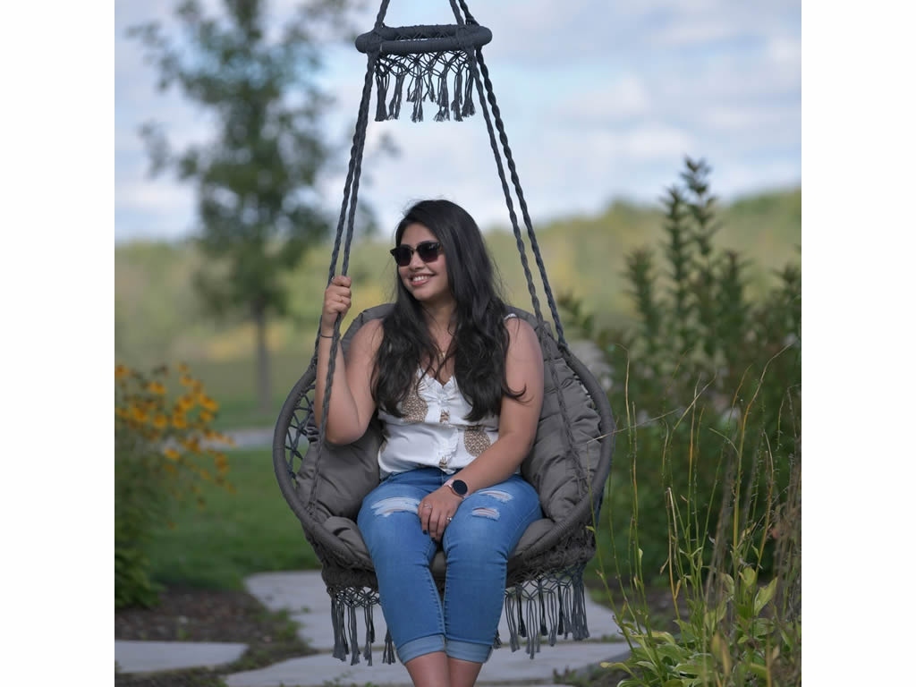 Wiszący fotel Deluxe Macrame